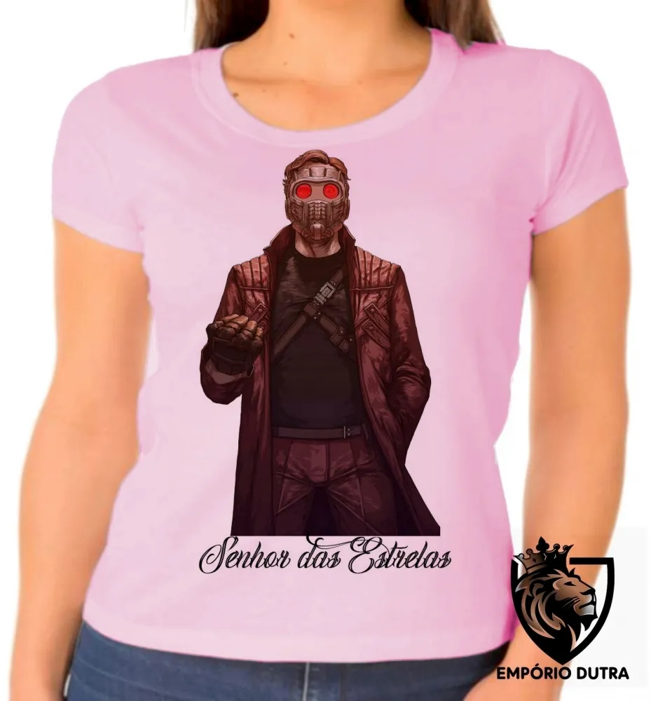 Baby look blusa feminina Senhor das Estrelas peter quill hero marvel