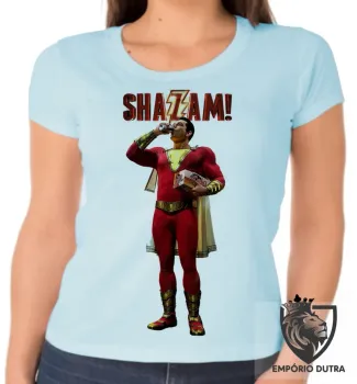 Baby look blusa feminina Shazam heroi - Foto 2