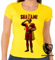 Baby look blusa feminina Shazam heroi - Foto 3