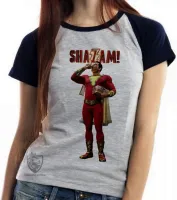 Baby look blusa feminina Shazam heroi - Foto 4