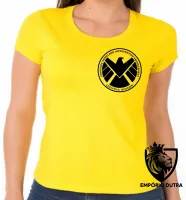 Baby look blusa feminina Shield símbolo vingadores avengers - Foto 3