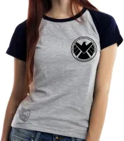 Baby look blusa feminina Shield símbolo vingadores avengers - Foto 4