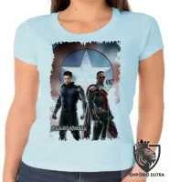 Baby look blusa feminina Soldado Invernal Capitão Falcão - Foto 2