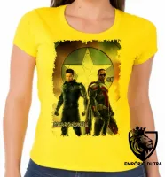 Baby look blusa feminina Soldado Invernal Capitão Falcão - Foto 3