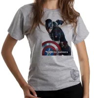 Baby look blusa feminina Steve Rogers Cap Falcão e o Soldado Invernal - Foto 6