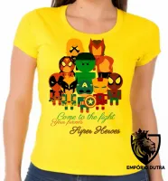 Baby look blusa feminina Super Heroes marvel geek vingadores avengers - Foto 3