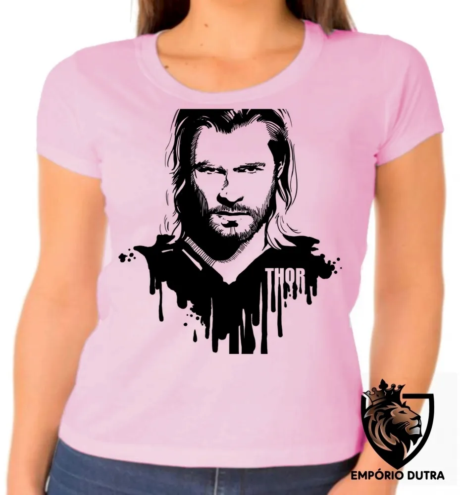 Baby look blusa feminina Thor Vingadores avengers marvel herói top