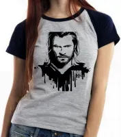 Baby look blusa feminina Thor Vingadores avengers marvel herói top - Foto 5