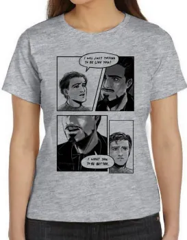 Baby look blusa feminina Tony stark homem ferro vs aranha spiderman - Foto 2