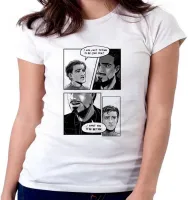 Baby look blusa feminina Tony stark homem ferro vs aranha spiderman - Foto 3