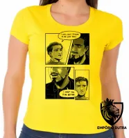 Baby look blusa feminina Tony stark homem ferro vs aranha spiderman - Foto 4