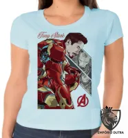 Baby look blusa feminina Tony Stark iron man 2 homem ferro - Foto 2