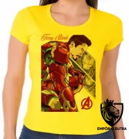 Baby look blusa feminina Tony Stark iron man 2 homem ferro - Foto 3