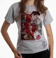 Baby look blusa feminina Tony Stark iron man 2 homem ferro - Foto 6