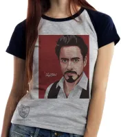 Baby look blusa feminina Tony Stark homem ferro - Foto 4