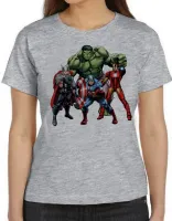 Baby look blusa feminina vingadores hulk thor capitão homen ferro - Foto 5