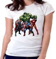 Baby look blusa feminina vingadores hulk thor capitão homen ferro - Foto 6