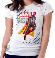 Baby look blusa feminina Vision Marvel perfil visão vingadores avengers - Foto 2