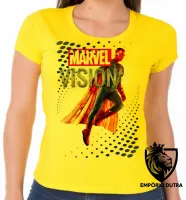 Baby look blusa feminina Vision Marvel perfil visão vingadores avengers - Foto 4
