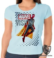 Baby look blusa feminina Vision Marvel perfil visão vingadores avengers - Foto 5