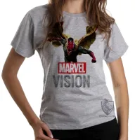 Baby look blusa feminina Vision Marvel voando visão vingadores avengers - Foto 5