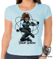 Baby look blusa feminina Viúva Negra vingadores - Foto 2