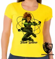 Baby look blusa feminina Viúva Negra vingadores - Foto 3