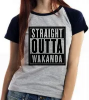 Baby look blusa feminina wakanda straight pantera negra black panther - Foto 4