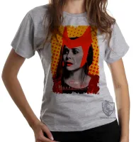 Baby look blusa feminina Wanda lágrima Feiticeira Escarlate - Foto 6