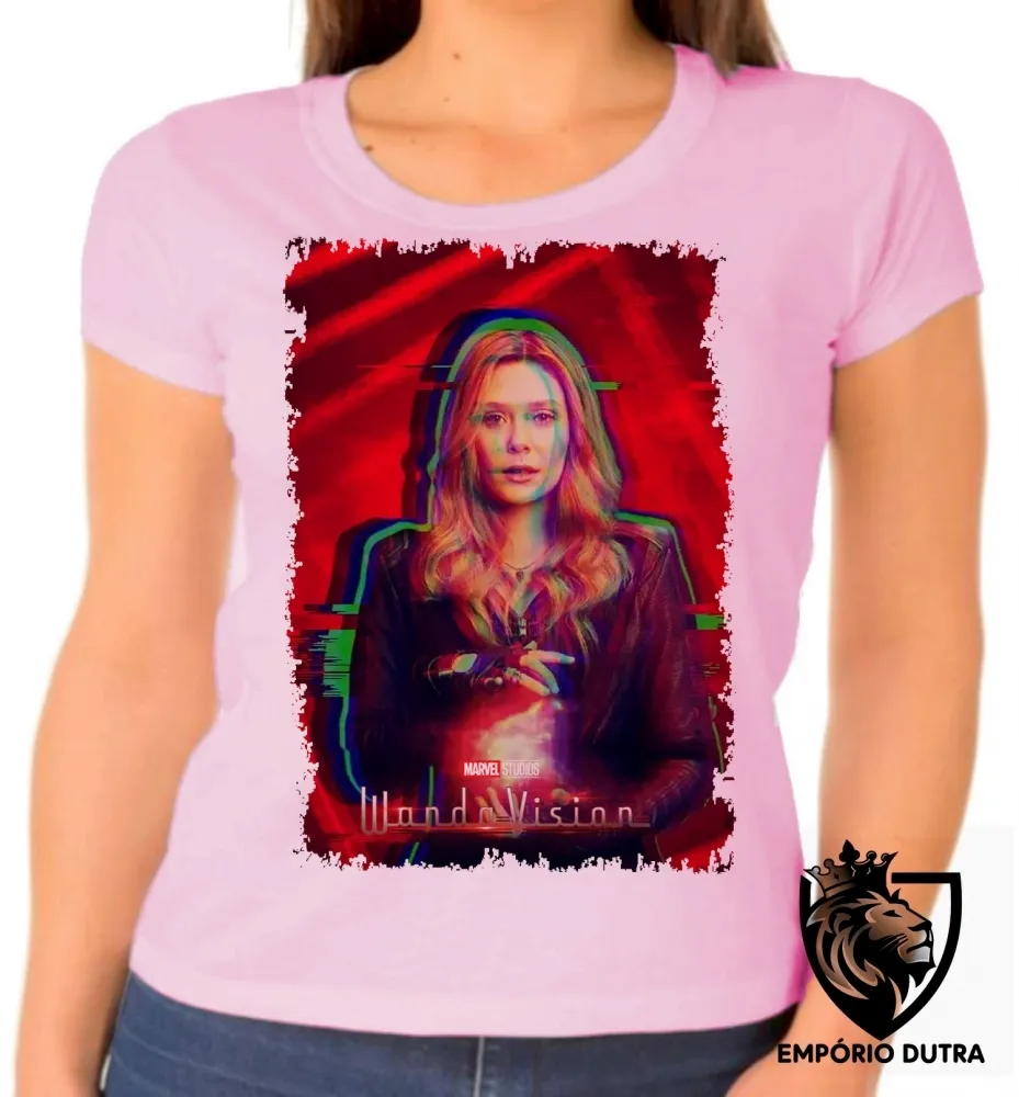 Baby look blusa feminina wanda vingadores Feiticeira Escarlate
