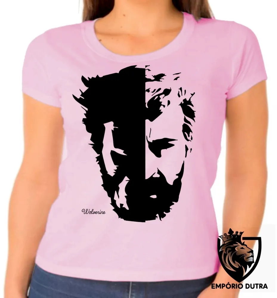 Baby look blusa feminina Wolverine X men face