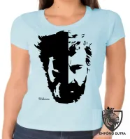 Baby look blusa feminina Wolverine X men face - Foto 3