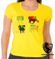 Baby look blusa feminina cavalos cavalo de fogo princesa sarah - Foto 2