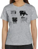 Baby look blusa feminina cavalos cavalo de fogo princesa sarah - Foto 6