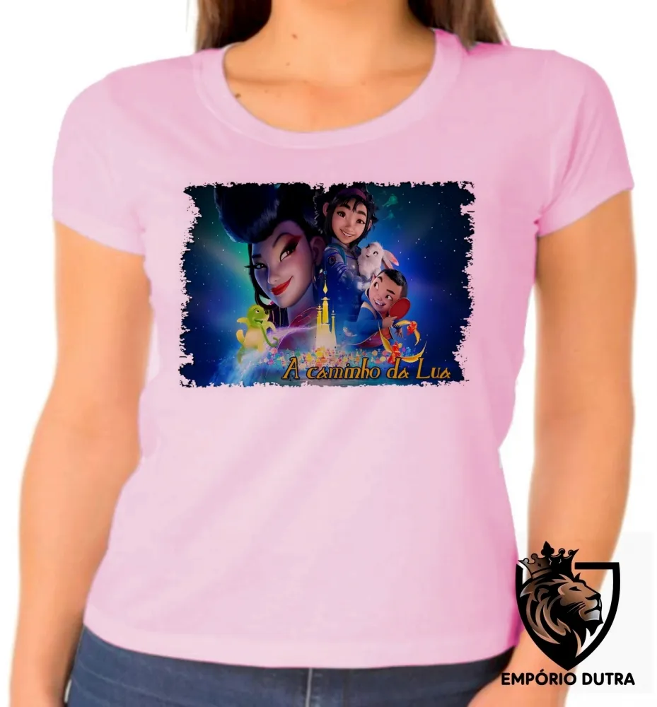 Baby look blusa feminina A caminho da Lua