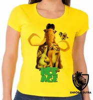 Baby look blusa feminina A Era do gelo Mamute - Foto 2