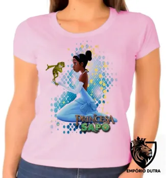 Baby look blusa feminina A princesa e o Sapo vestido