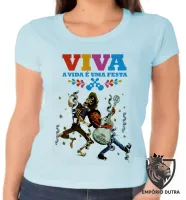 Baby look blusa feminina A vida é uma festa - Foto 2