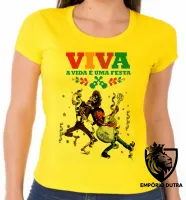 Baby look blusa feminina A vida é uma festa - Foto 3