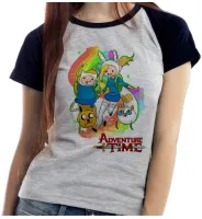 Baby look blusa feminina adventure time finn jake e meninas - Foto 2