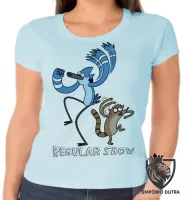 Baby look blusa feminina Apenas show modercai rigby dança - Foto 2