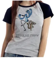 Baby look blusa feminina Apenas show modercai rigby dança - Foto 4