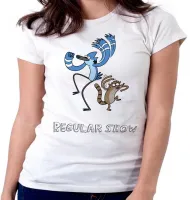 Baby look blusa feminina Apenas show modercai rigby dança - Foto 6