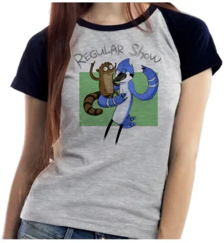 Baby look blusa feminina Apenas show mordecai rigby regular - Foto 2