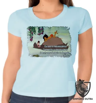 Baby look blusa feminina Balu urso mogli menino lobo disney - Foto 2