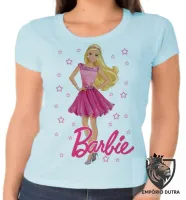 Baby look blusa feminina Barbie rosa boneca - Foto 6