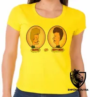 Baby look blusa feminina Beavis and Butt head balões rosa - Foto 5