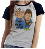 Baby look blusa feminina Beavis and Butt head could you like shut up - Foto 2
