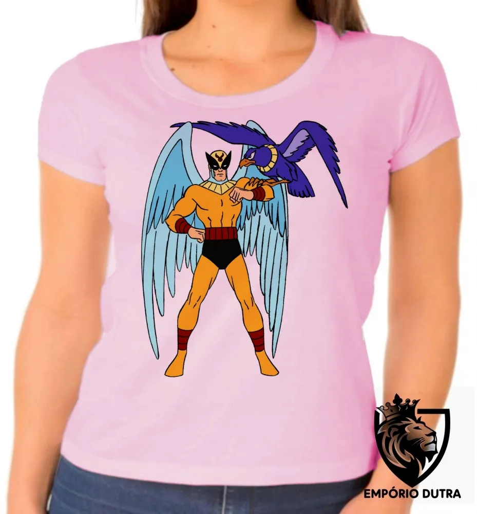 Baby look blusa feminina birdman homem passaro desenho antigo