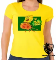 Baby look blusa feminina Bob Esponja e água viva desenho - Foto 2
